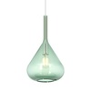 Vetro lampadario verde piccolo singolo ampolla
