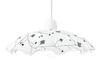 Immagine aggiuntiva di Lampadario semplice ondulato vetro bianco decoro fiorellini neri  42350