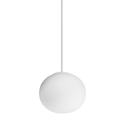 Piccolissimo lampadario 13cm vetro ovale bianco pendente comodino isola COTTON SP1 D13 IDEAL LUX