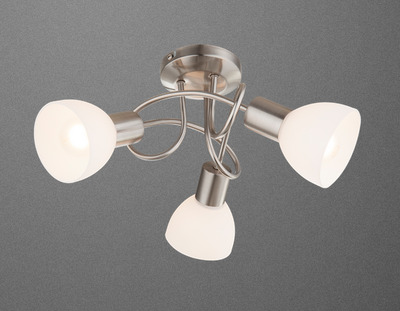 Plafoniera 3 luci vetro bianco opaco 54918-3 GLOBO LIGHTING