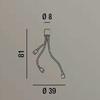 Immagine aggiuntiva di Applique plafoniera lampada 3 luci flessibili orientabili neri a vista  42843