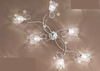 Lampadario a plafoniera parete o soffitto 6 luci cromo fiore in cristallo BETTA PL6 CRIST DUE P