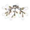 Immagine aggiuntiva di Lampadario a soffitto grande nero 20 luci a vista sparse SPARK PL20 IDEAL LUX