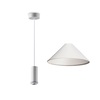 Immagine aggiuntiva di Lampadario a sospensione cono metallo bianco 28 cm moderno  45490