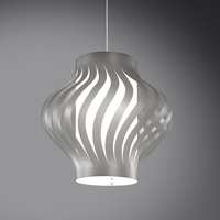 Lampadario design a sospensione argento metal plastica  43276