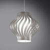 Lampadario design a sospensione argento metal plastica  43276
