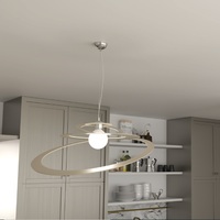 Lampadario a sospensione sabbia 70cm grande living cucina cerchi concentrici 1197/S70-SA BUNGEE TOP