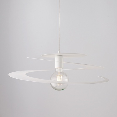 Sospensione moderna bianco opaco spirale morbida 50cm  42382