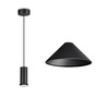 Immagine aggiuntiva di Lampadario a sospensione cono nero 28 cm moderno  45493