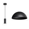 Immagine aggiuntiva di Lampadario a sospensione cupola nero 40 cm moderno  45491
