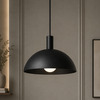 Lampadario a sospensione cupola nero 40 cm moderno  45491