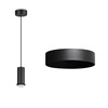 Immagine aggiuntiva di Lampadario a sospensione tamburo nero 30 cm moderno  45492