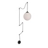 Immagine aggiuntiva di Lampadario sfera decentrato attacco parete o soffitto 12m nero BOA SP1 NERO I