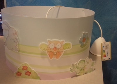 Lampadario per camerette bambine rosa verde animaletti 40cm DECOLIGHT 908/XXL/FAT LINEA ZERO
