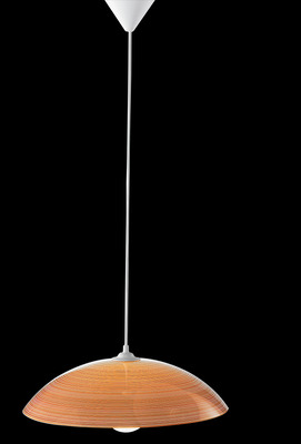 Lampadario a sospensione 40cm in vetro arancione montatura bianca 39306 LUCI MODERNE