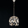 Lampadario classico shabby cristalli foglie avorio e oro 30cm 40564 LUCI