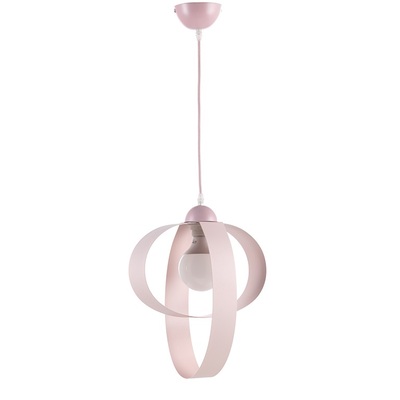 Sospensione lampadario piccolo rosa 2 cerchi ovali in metallo 41433 LUCI MODERNE