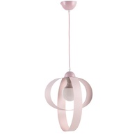 Sospensione lampadario piccolo rosa 2 cerchi ovali in metallo 41433 LUCI MODERNE