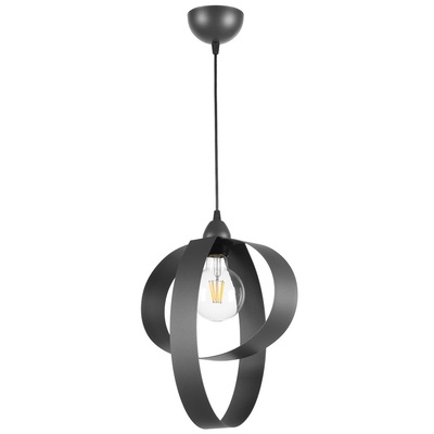 Lampadario da soffito a sospensione piccolo grigio scuro antracite ellisse  41432