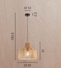 Immagine aggiuntiva di Lampadario in carta naturale 35cm mezzo esagono  41883