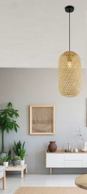 Lampadario naturale in bamb&ugrave; grande e lungo 51cm 15367H2 MIRENA GLOBO LIGHTING
