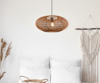 Lampadario simil rattan sospensione filo intrecciato 52 cm 42481 HEDDA LUCI MODERNE