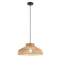 Lampadario a cupola in fili di carta naturale a forma di mezzo esagono 46cm 41884 LUCI MODERNE