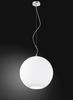 Lampadario moderno a sfera 40cm aperta in vetro bianco 6477 PERENZ