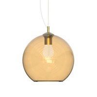 40cm Ambra - Lampadario sfera ambra 40cm tendenza per arredo moderno NEMO SP1 D40 AMBRA IDEAL LUX