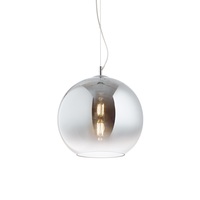Lampadario Moderno Cromo Sfumato Sfera 30cm Design effetto Mirror NEMO SP1 D30 CROMO SFUMATO IDEAL L