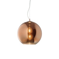 20cm Rame - Lampada a Sospensione Rame sfera aperta 20cm Riflessi Caldi e Glamour NEMO SP1 D20 RAME 
