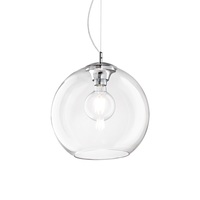 40cm Trasparente - Sospensione Sfera Trasparente 40cm Minimalismo e Purezza Crystal NEMO SP1 D40 TRA