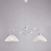Immagine aggiuntiva di Lampadario bilanciere 2 luci classico moderno shabby montatura bianco argento