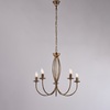 Immagine aggiuntiva di Lampadario 5 luci bronzato rustico luminoso luci a vista struttura semplice  