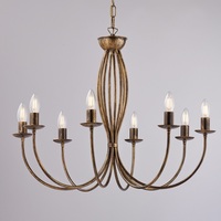 Lampadario classico 8 luci a vista braccetti all&rsquo; ins&ugrave; chandelier semplice BOTTE LUCI E COLORI