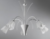 Altra foto Lampadario 5 luci classico o moderno vetro bianco decoro alabastro sala o camera da letto