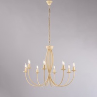 Lampadario luminoso a 8 luci avorio decap&egrave; bracci ascendenti: eleganza scenografica e luminosa BOTTE