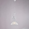 Particolare di Lampadario a sospensione 30 cm foglie bianche shabby  42454