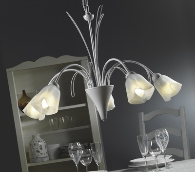 Lampadario 5 luci classico o moderno romantico fiore sala o camera da letto 41273 LUCI MODERNE