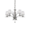 Lampadario 5 luci bracci verso alto camera da letto o soggiorno PEGASO SP5 BIANCO IDEAL LUX Foto 4