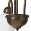 Particolare di Lampadario classico 3 luci in bronzo sfumato con vetro tulipano alabastro  43643