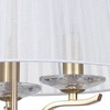 Immagine aggiuntiva di Lampadario trapezio organza sinuosa ottone satinato e gocce cristallo PEGASO 