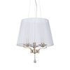 Lampadario trapezio organza sinuosa ottone satinato e gocce cristallo PEGASO SP3 OTTONE IDEAL LUX - foto 4