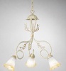 Lampadario anima country finitura chiara anticata oro 3 luci  44996