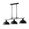 Immagine aggiuntiva di Lampadario bilanciere 3 luci nero con cupolette in metallo  45565