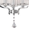 Immagine aggiuntiva di Lampadario organza bianco plissettato pendagli in cristallo 3 luci PEGASO SP3
