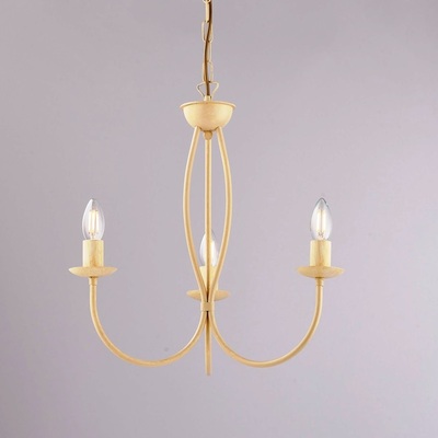 Lampadario 3 luci chandelier semplice avorio decap&egrave; BOTTE LUCI E COLORI