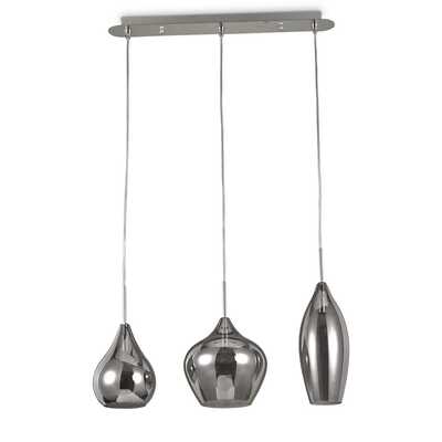 Lampadario moderno a grappolo con 3 vetri fum&egrave; SOFT SP3 FUME IDEAL LUX
