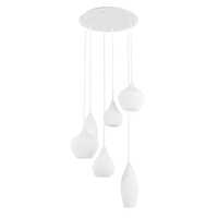 Lampadario a sospensione grappolo a 6 luci bianco SOFT SP6 BIANCO IDEAL LUX