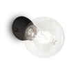 Immagine aggiuntiva di Applique in ceramica geometria conica nera lampadina a vista inclinata verso 
